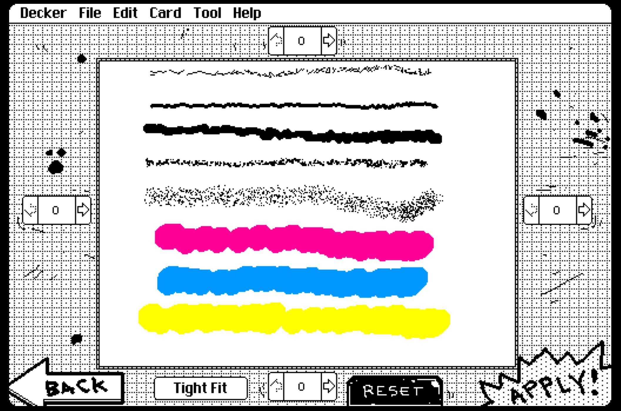 Điều khiển cắt xén trong WigglyPaint